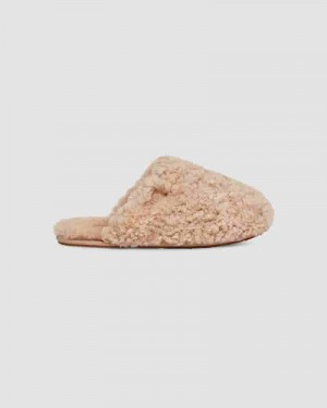 Kapcie UGG Maxi Curly Slide Damskie Brązowe | PLF8646D