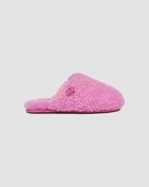 Kapcie UGG Maxi Curly Slide Damskie Różowe | PLH8648A