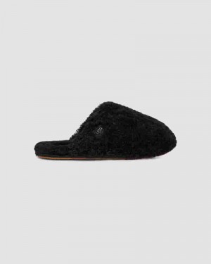 Kapcie UGG Maxi Curly Slide Dziecięce Czarne | PLO8537K