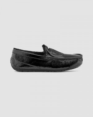 Kapcie UGG X Telfar Loafer Crinkle Damskie Czarne | PLU8678Z