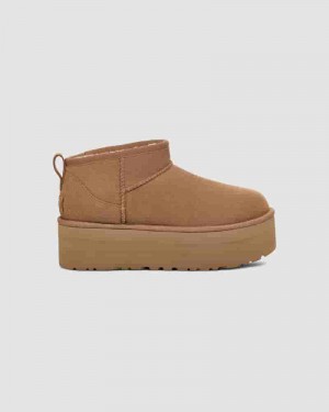 Kozaki UGG Classic Ultra Mini Platform Dziecięce Kawa | PLA8539H