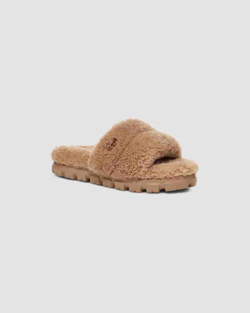 Kapcie UGG Cozetta Curly Damskie Brązowe | PLO8641K