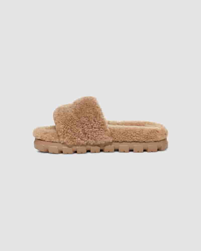 Kapcie UGG Cozetta Curly Damskie Brązowe | PLO8641K