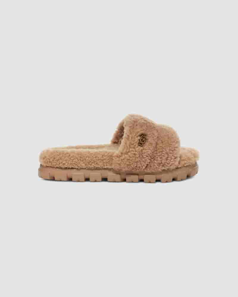 Kapcie UGG Cozetta Curly Damskie Brązowe | PLO8641K