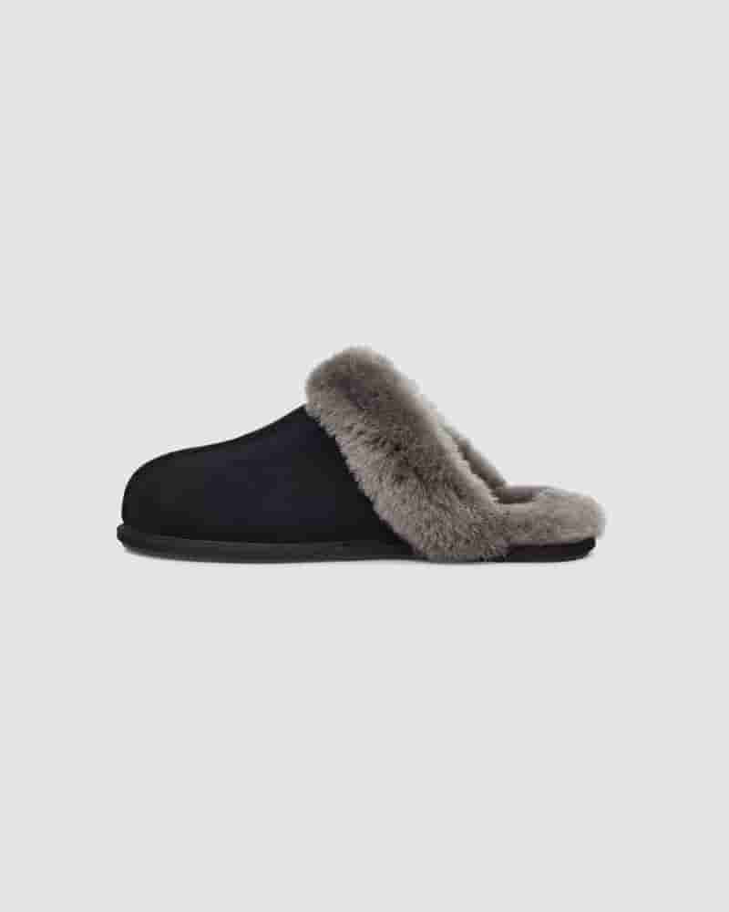 Kapcie UGG Scuffette II Dziecięce Czarne Szare | PLU8535Z