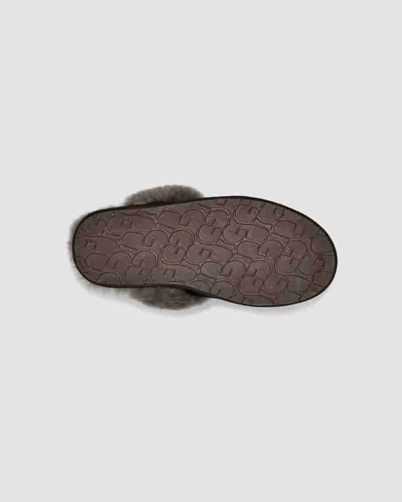 Kapcie UGG Scuffette II Dziecięce Czarne Szare | PLU8535Z