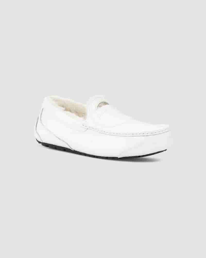 Kapcie UGG X Telfar Loafer Crinkle Męskie Białe | PLP8590J