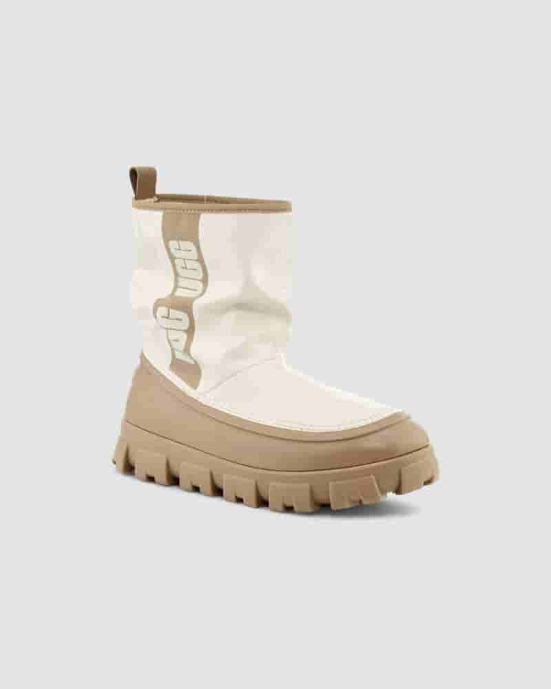 Kozaki UGG Classic Brellah Mini Damskie Musztardowe | PLE8734B