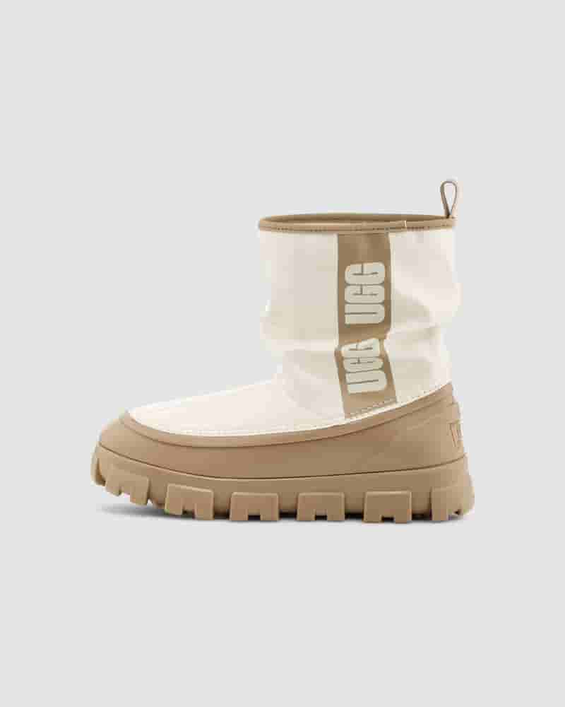 Kozaki UGG Classic Brellah Mini Damskie Musztardowe | PLE8734B