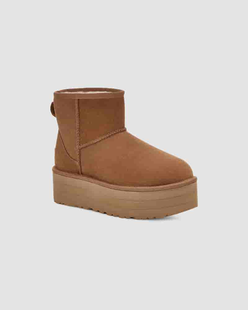 Kozaki UGG Classic Mini Platform Damskie Kawa | PLS8696G