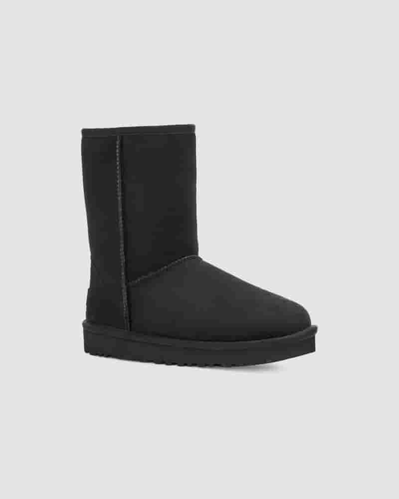 Kozaki UGG Classic Short II Dziecięce Czarne | PLN8556W