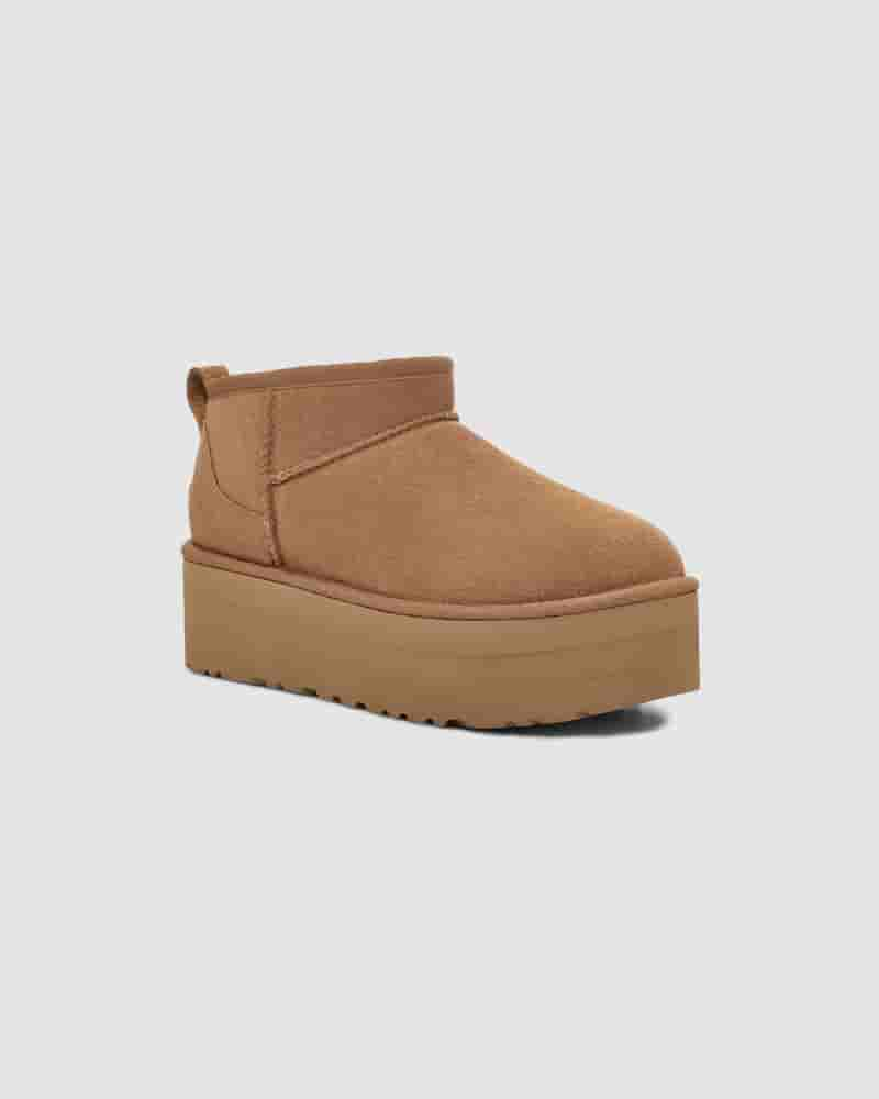 Kozaki UGG Classic Ultra Mini Platform Dziecięce Kawa | PLA8539H