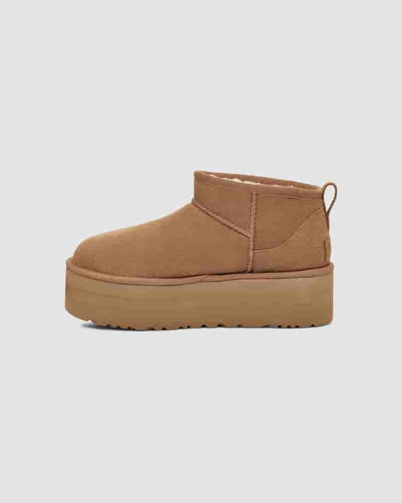 Kozaki UGG Classic Ultra Mini Platform Dziecięce Kawa | PLA8539H