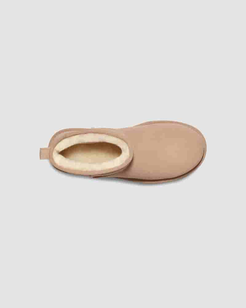 Kozaki UGG Classic Ultra Mini Platform Damskie Brązowe | PLJ8701P