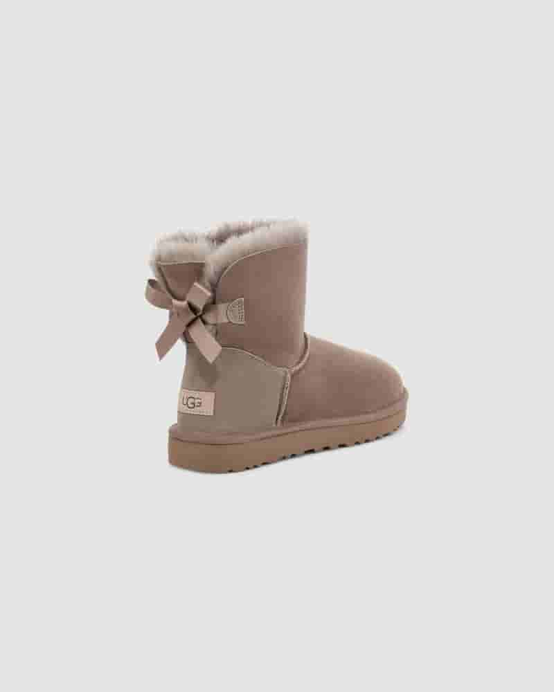 Kozaki UGG Mini Bailey Bow II Boot Dziecięce Khaki | PLG8566S