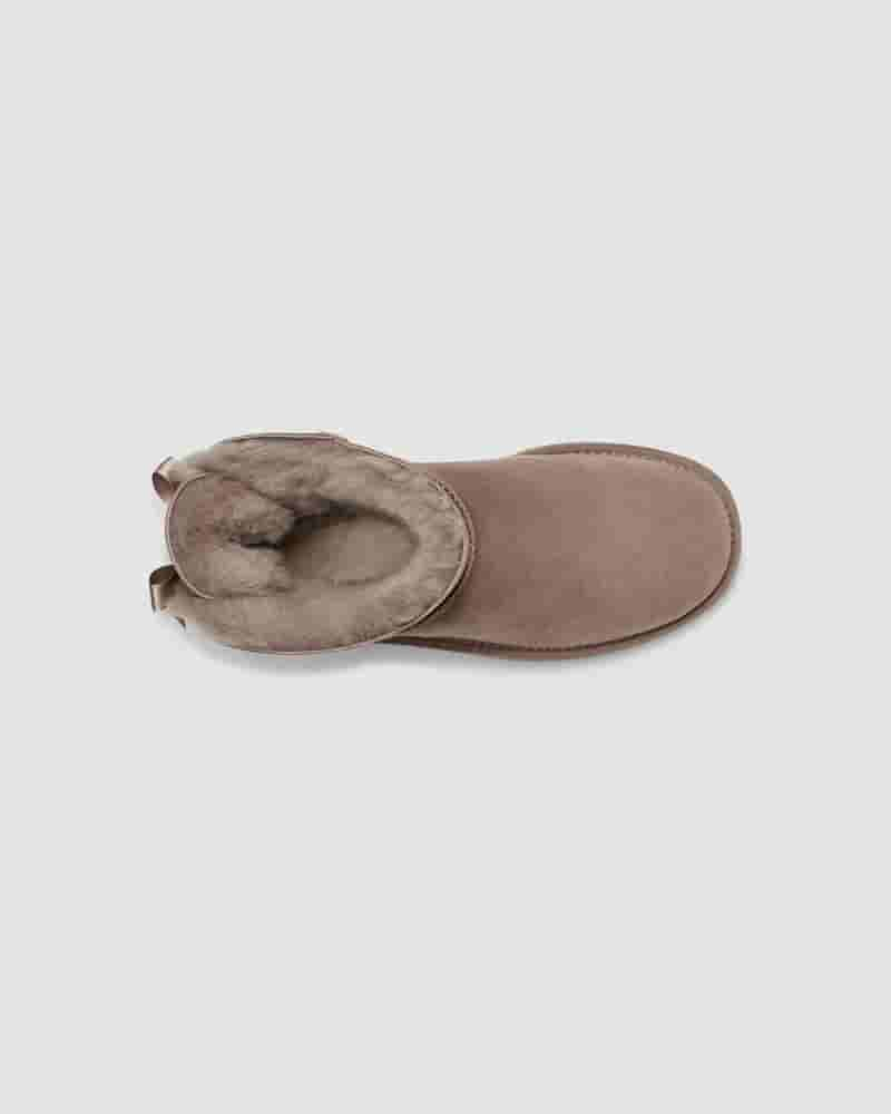 Kozaki UGG Mini Bailey Bow II Boot Dziecięce Khaki | PLG8566S