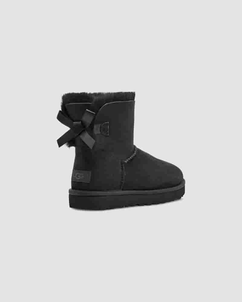 Kozaki UGG Mini Bailey Bow II Boot Dziecięce Czarne | PLJ8564P