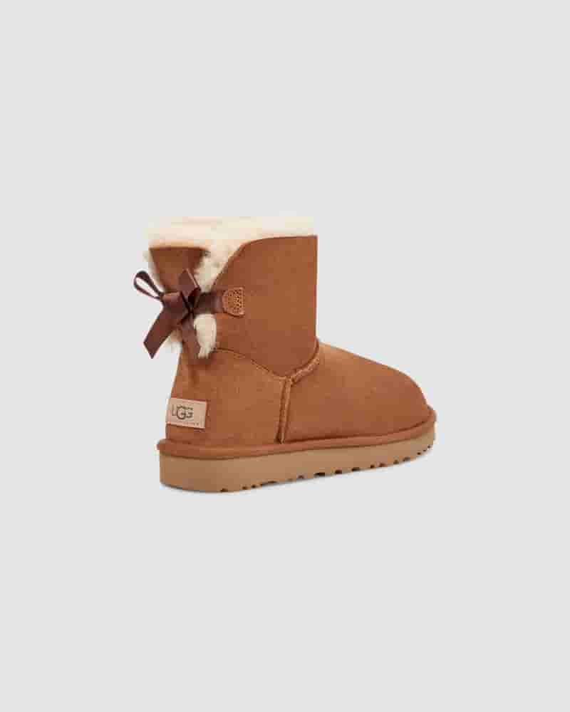 Kozaki UGG Mini Bailey Bow II Damskie Kawa | PLS8725G