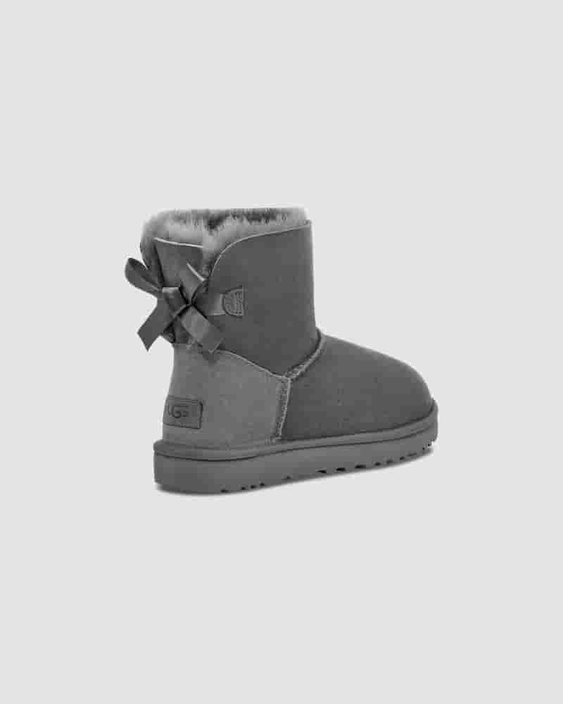 Kozaki UGG Mini Bailey Bow II Damskie Szare | PLD8724F