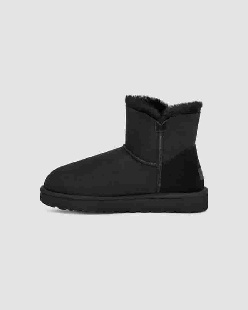 Kozaki UGG Mini Bailey Button II Damskie Czarne | PLI8729L