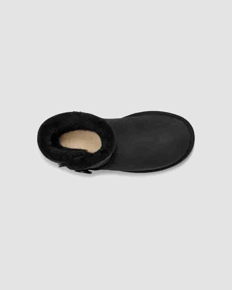 Kozaki UGG Mini Bailey Button II Dziecięce Czarne | PLV8551R