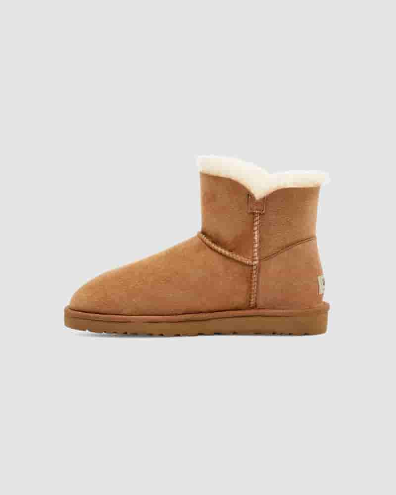 Kozaki UGG Mini Bailey Button II Dziecięce Brązowe | PLC8550T