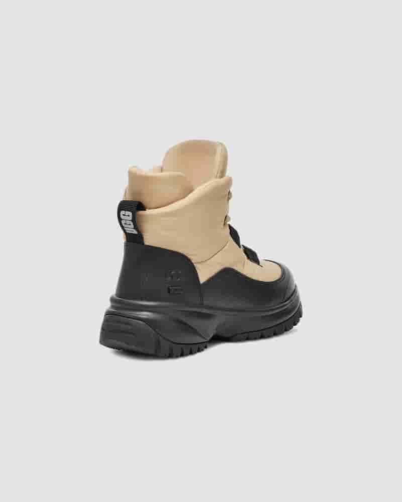 Kozaki UGG Weather Yose Puffer Koronkowe Damskie Musztardowe | PLT8741C