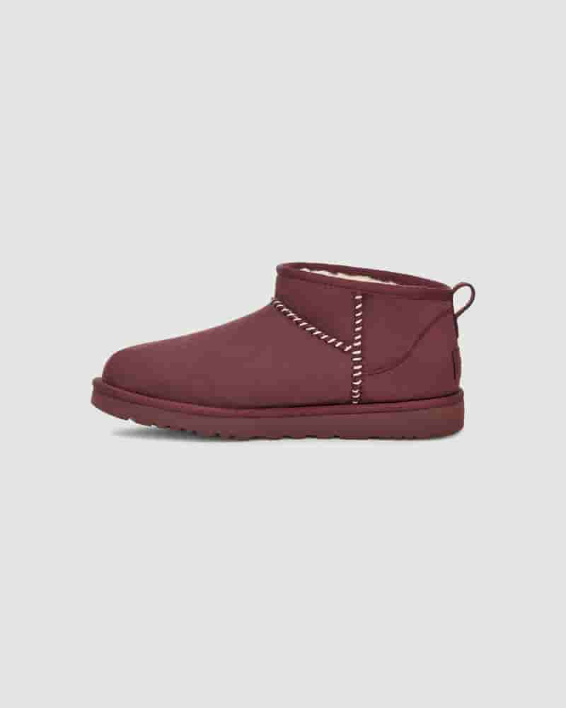 Kozaki UGG X Madhappy Ultra Mini Damskie Bordowe | PLY8731X